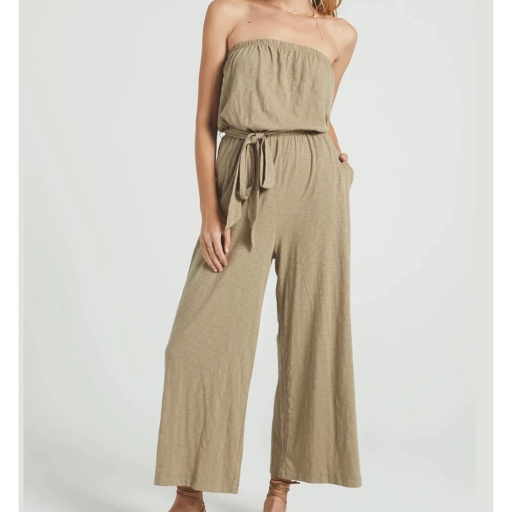 Z Supply Isla jumpsuit, xs moss green